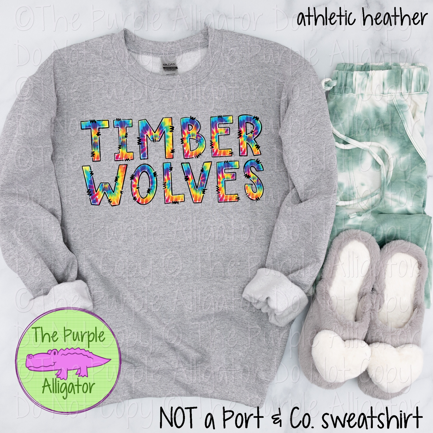 Timberwolves Tie Dye Mascot School Spirit 1224 (d2f TPA)