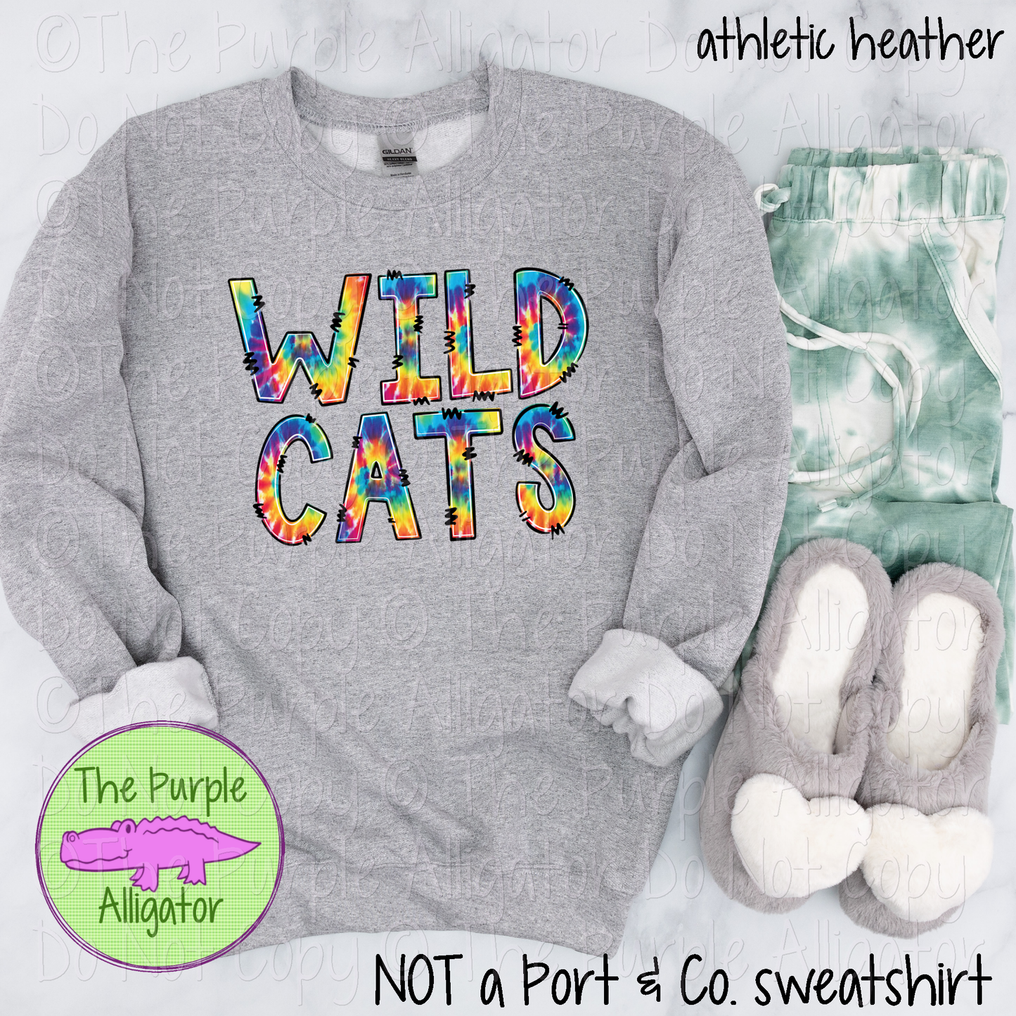 Wildcats Tie Dye Mascot School Spirit 1224 (d2f TPA)