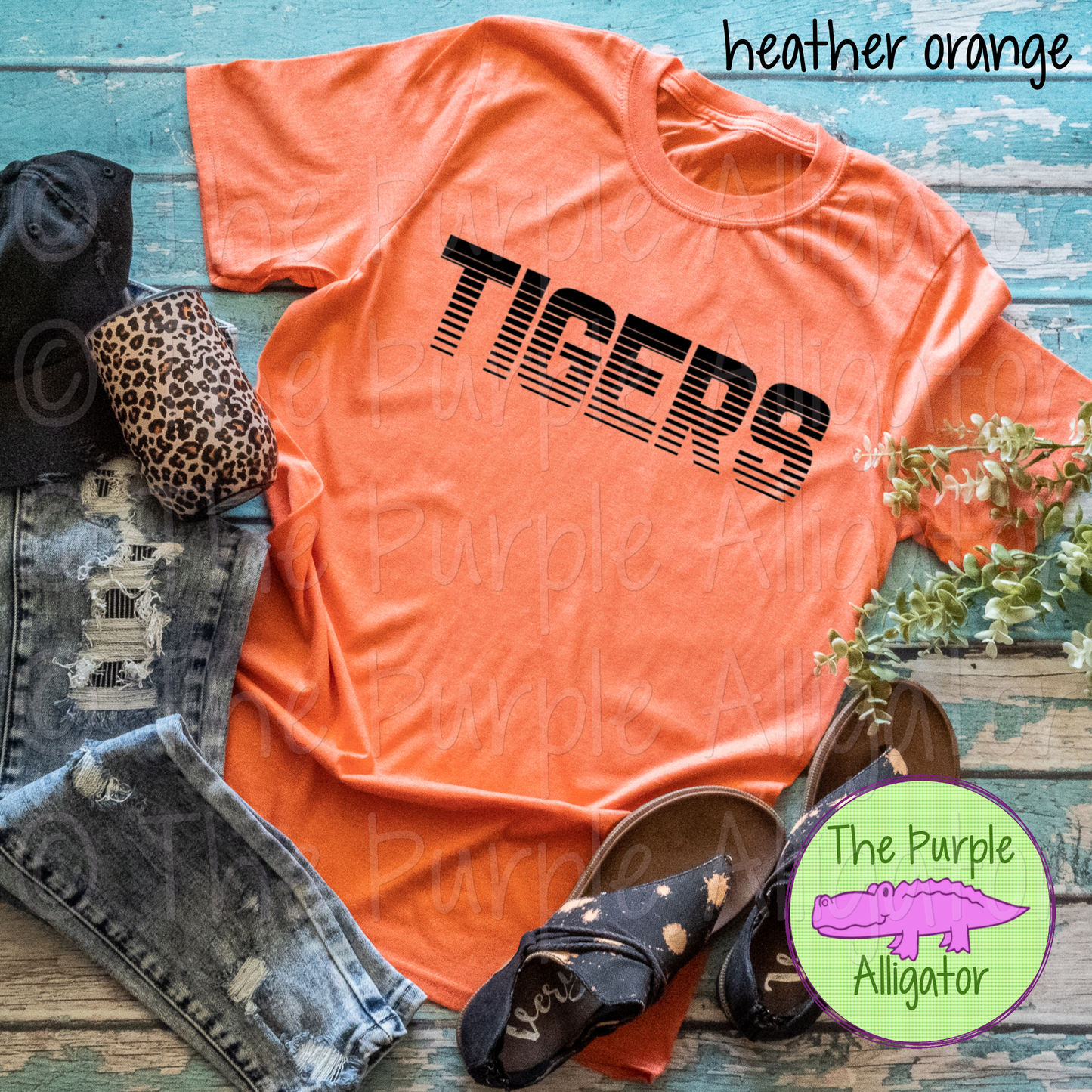 Tigers Championship Mascot School Spirit - CHOOSE YOUR TEXT COLOR (d2f TPA)