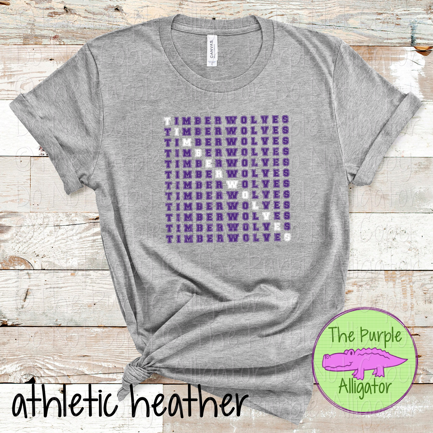 Timberwolves 2 Color Stack Design | Custom Spirit Wear for Teachers, Students & Fans - CHOOSE YOUR DESIGN COLORS - 0725 (d2f TPA)
