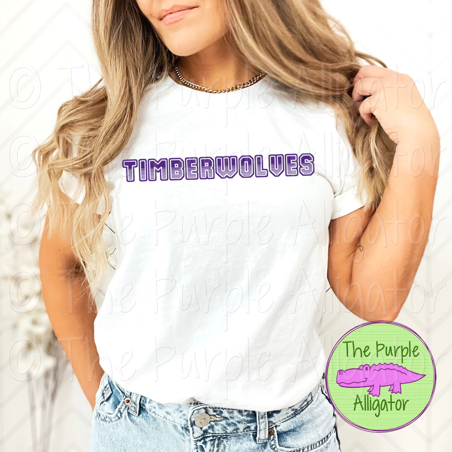 Timberwolves T401 Mascot School Spirit - CHOOSE YOUR TEXT COLOR (d2f TPA)