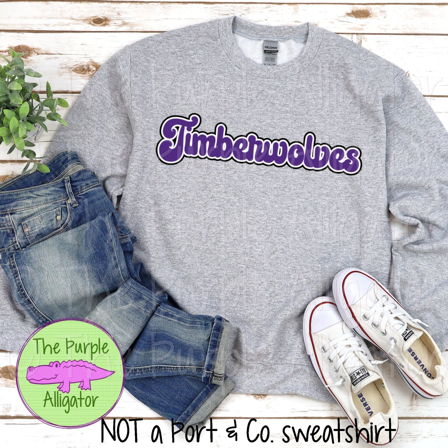 Timberwolves Retro Bubble | 70s Style Script Spirit Wear Design - CHOOSE YOUR DESIGN COLORS (d2f TPA)