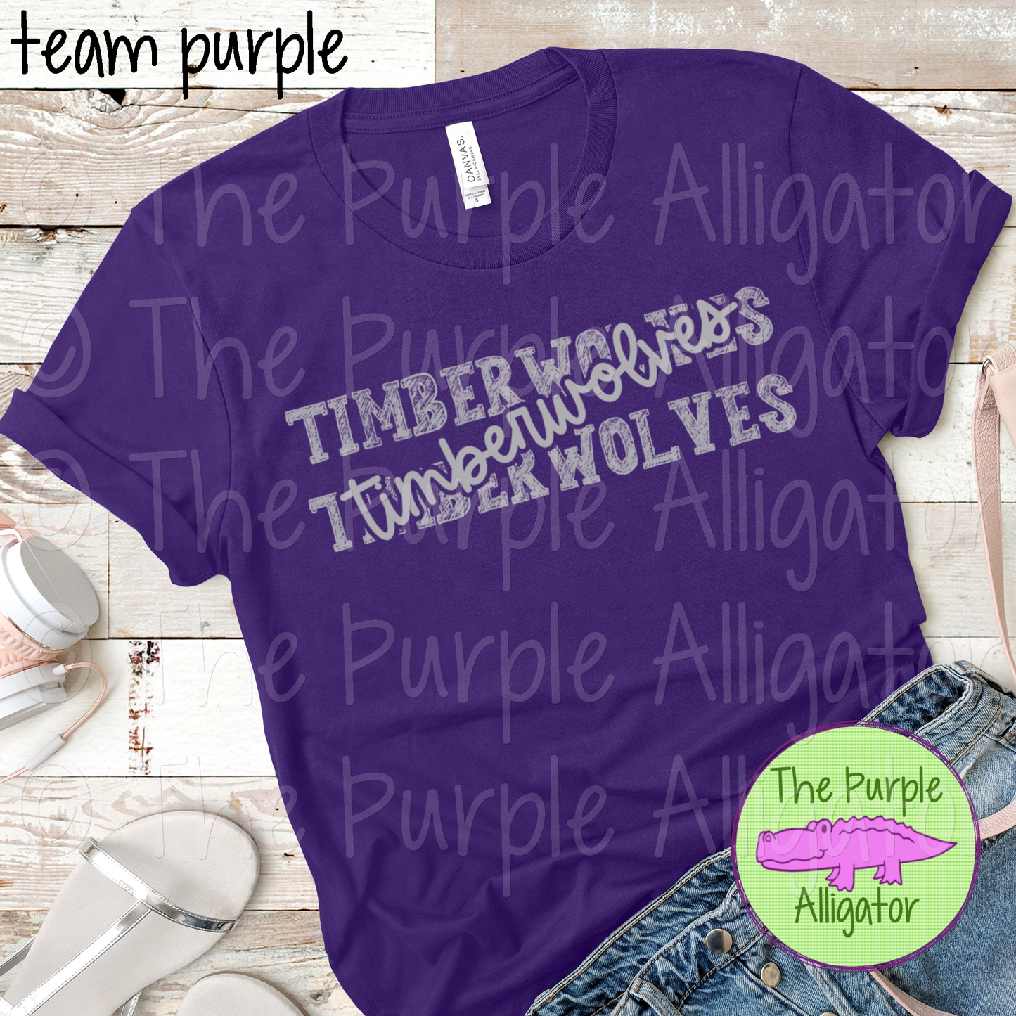 Timberwolves Messy Sketch Mascot School Spirit - CHOOSE YOUR DESIGN COLOR (d2f TPA)