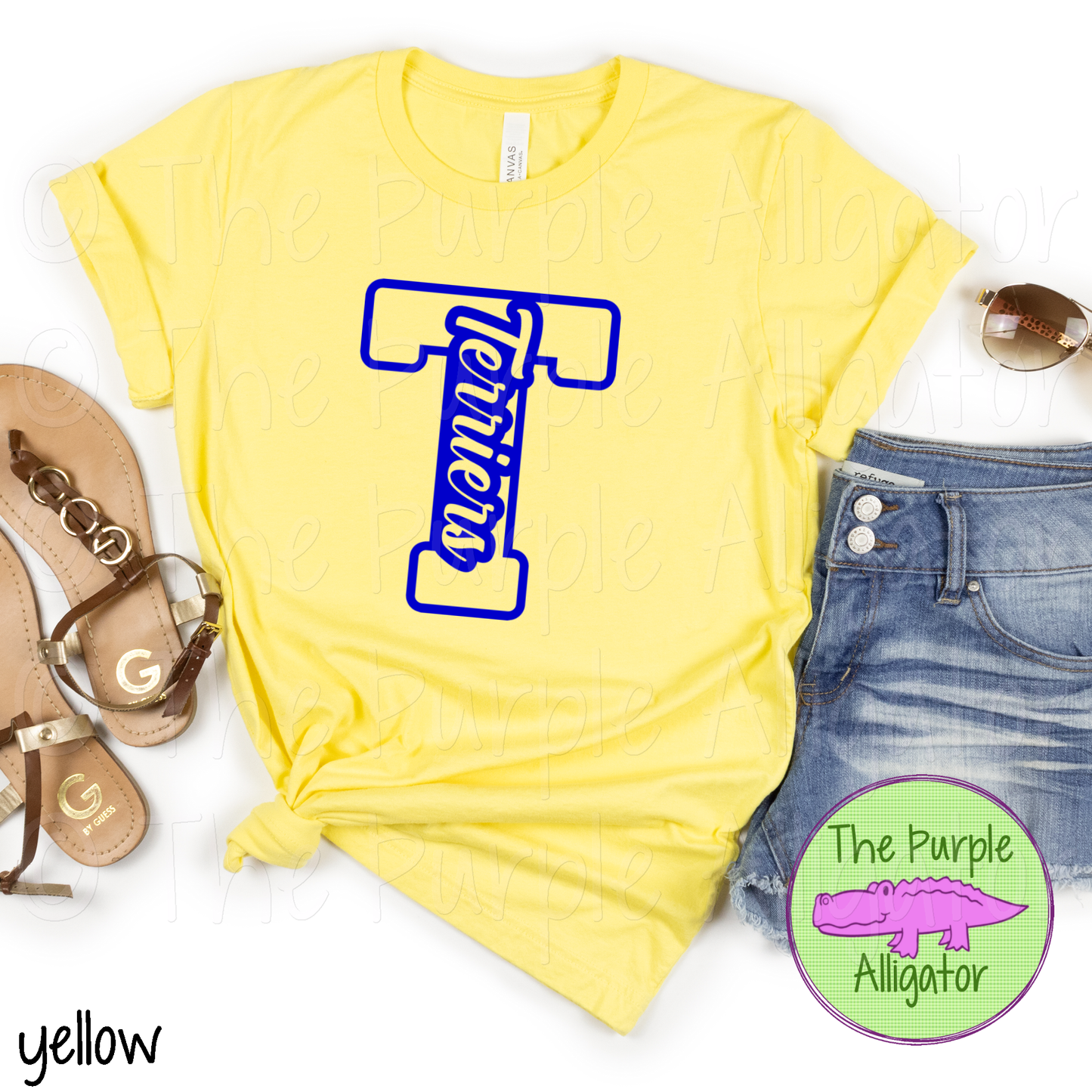 Titusville T Terriers Mascot School Spirit - CHOOSE YOUR DESIGN COLOR (d2f TPA)