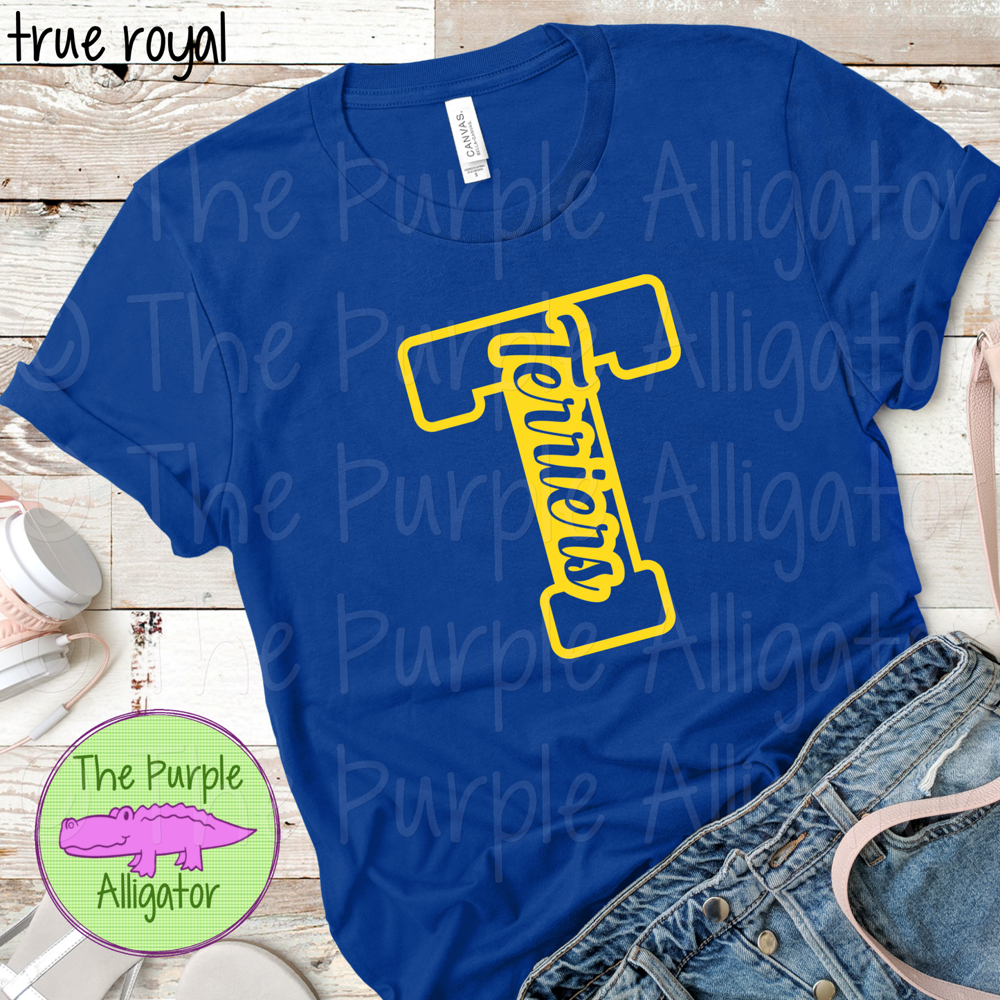 Titusville T Terriers Mascot School Spirit - CHOOSE YOUR DESIGN COLOR (d2f TPA)
