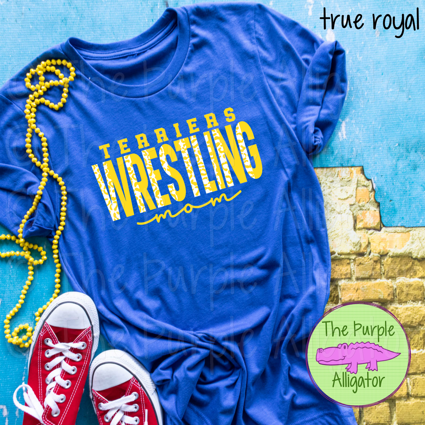 Terriers Wrestling Mom SC1 Mascot School Spirit - CHOOSE YOUR DESIGN COLORS (d2f TPA)