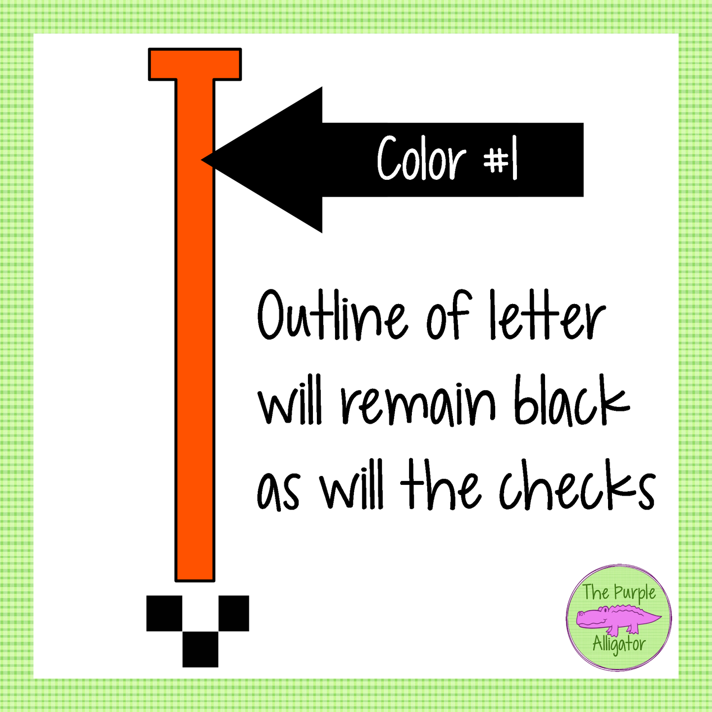 YOUR Mascot U-Rock Spirit Wear Design – Custom Color Text & Black Checkerboard Accent - CHOOSE YOUR TEXT COLOR 0225 (d2f TPA)