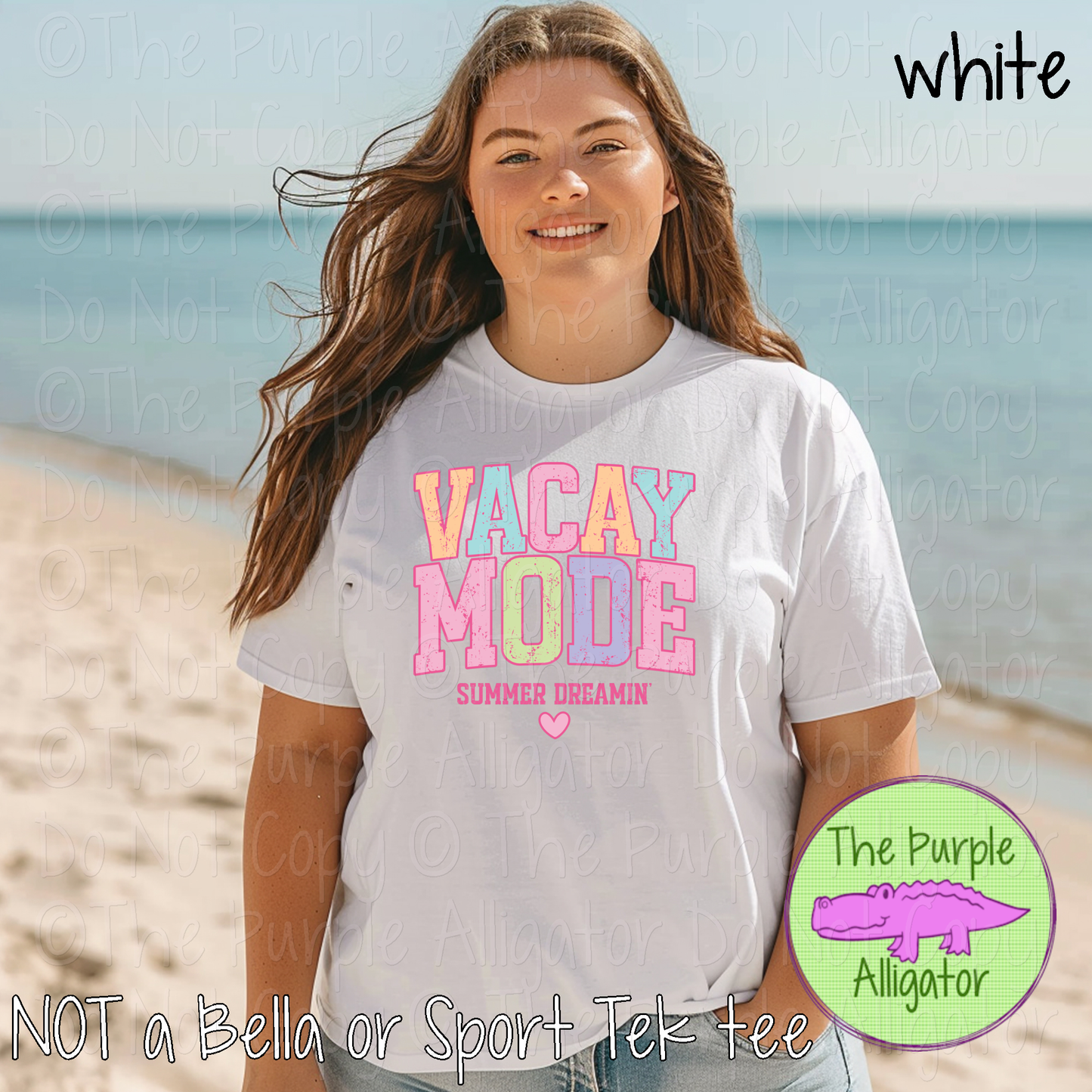 Vacay Mode – Summer Dreamin’ Retro Beach Vacation Graphic Coastal Apparel 0524 YDS