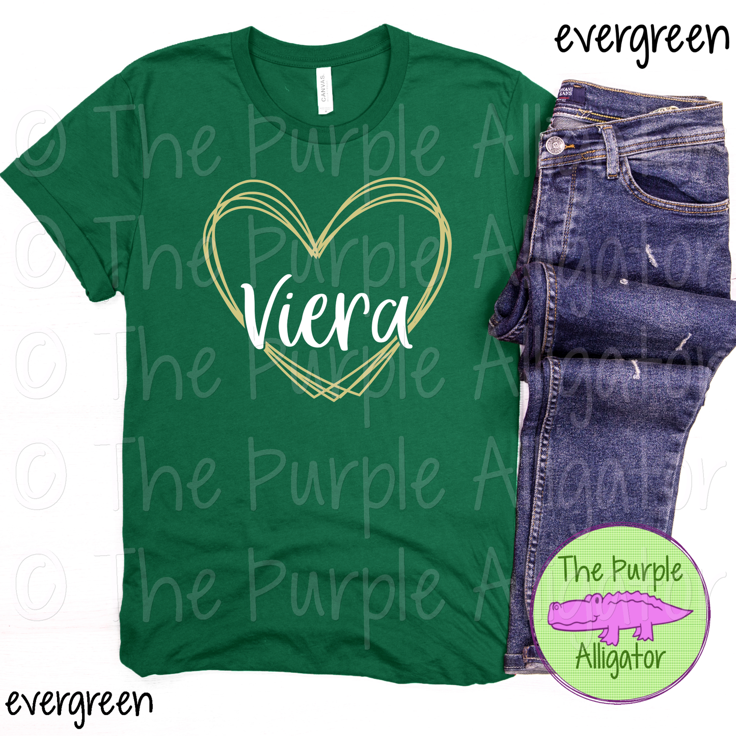 Viera Heart Frame School Spirit CHOOSE YOUR DESIGN COLORS (d2f TPA)