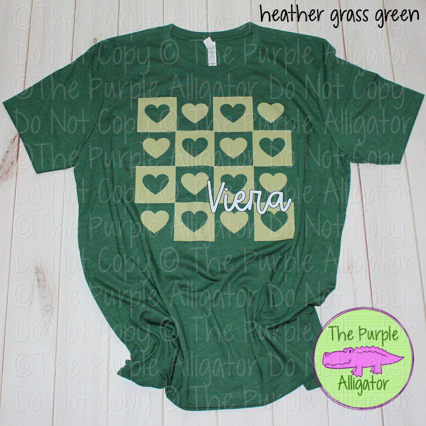 Viera Heart Checkerboard School Spirit - CHOOSE YOUR DESIGN COLOR 0924 (d2f TPA)