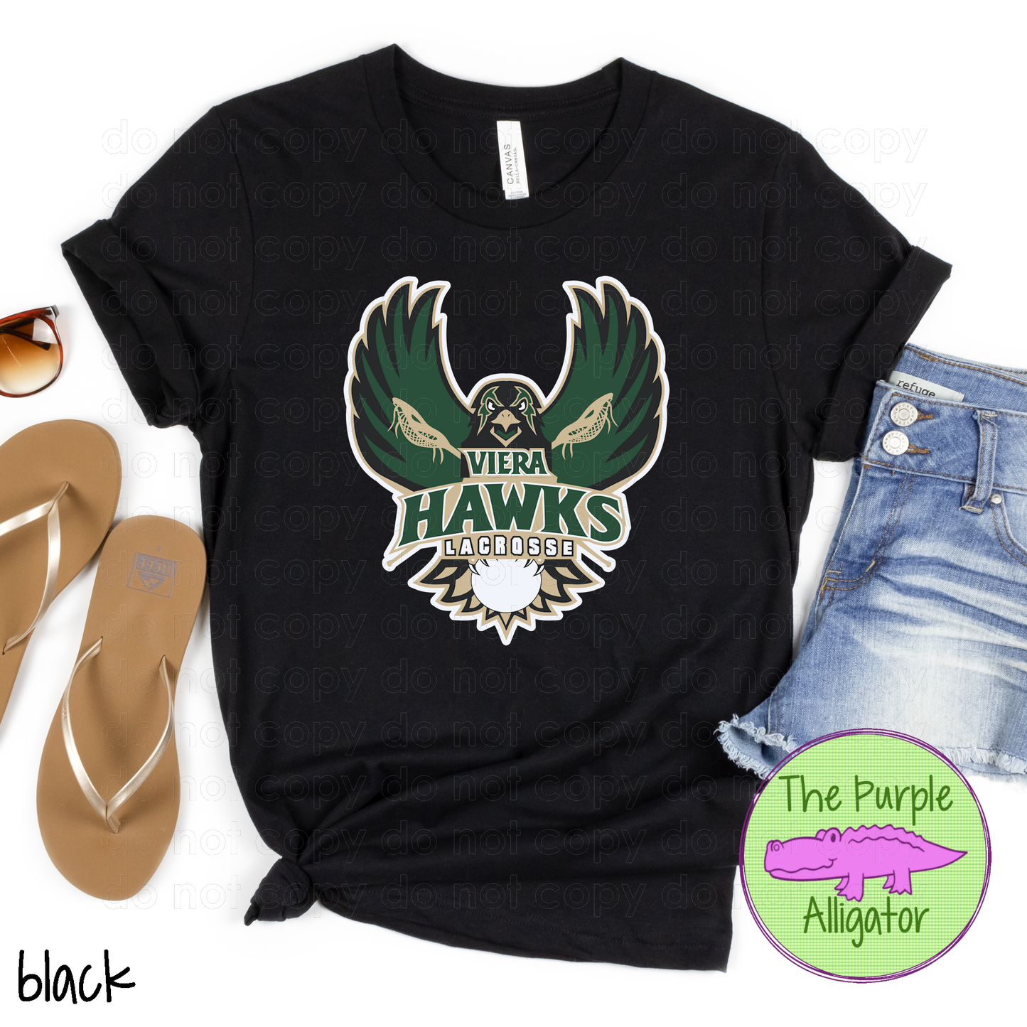 Viera Hawks Lacrosse - Logo Mascot Team Spirit (d2f TPA)