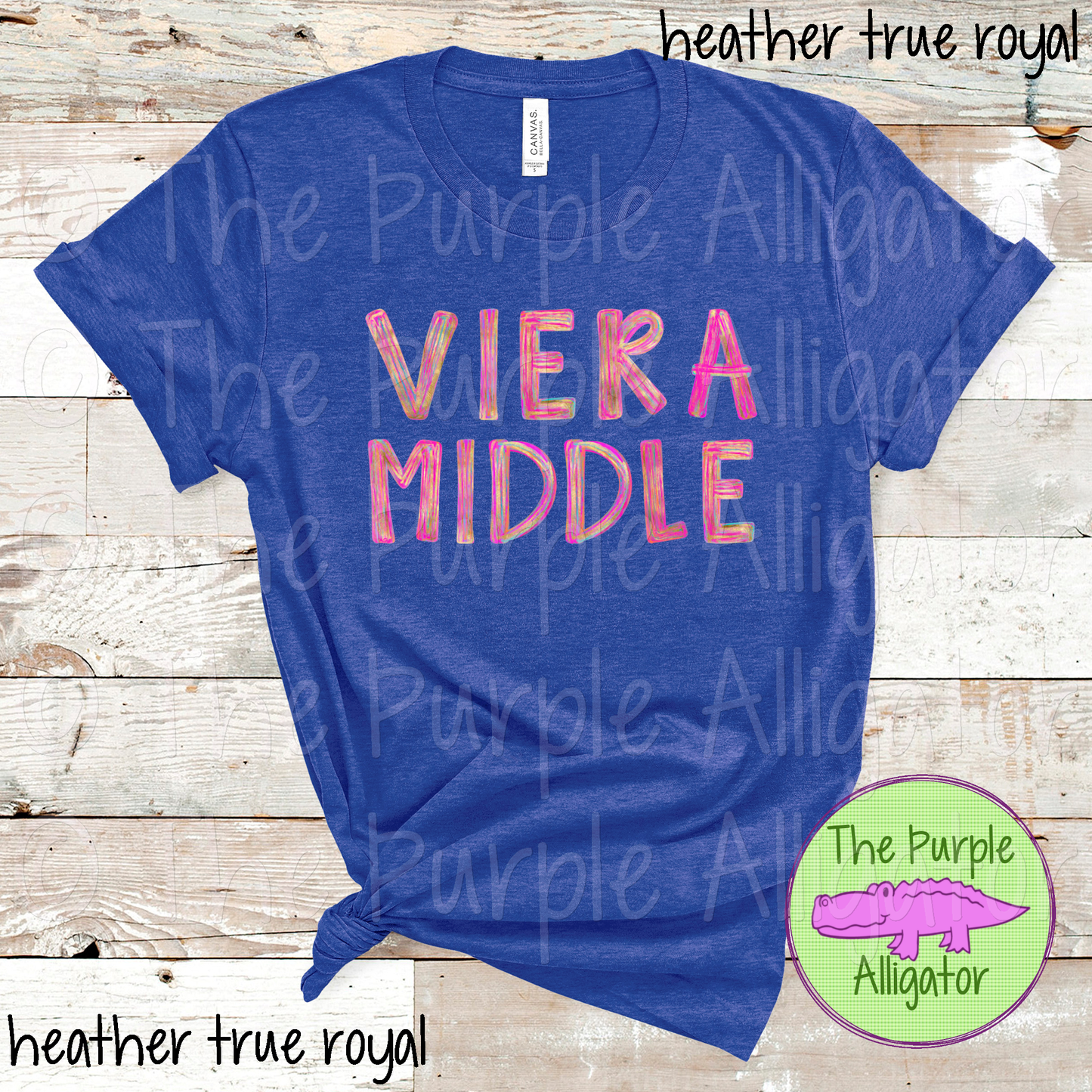 Viera Middle AJ Gold Distressed Gold Brush School Spirit Design 0924 TPA