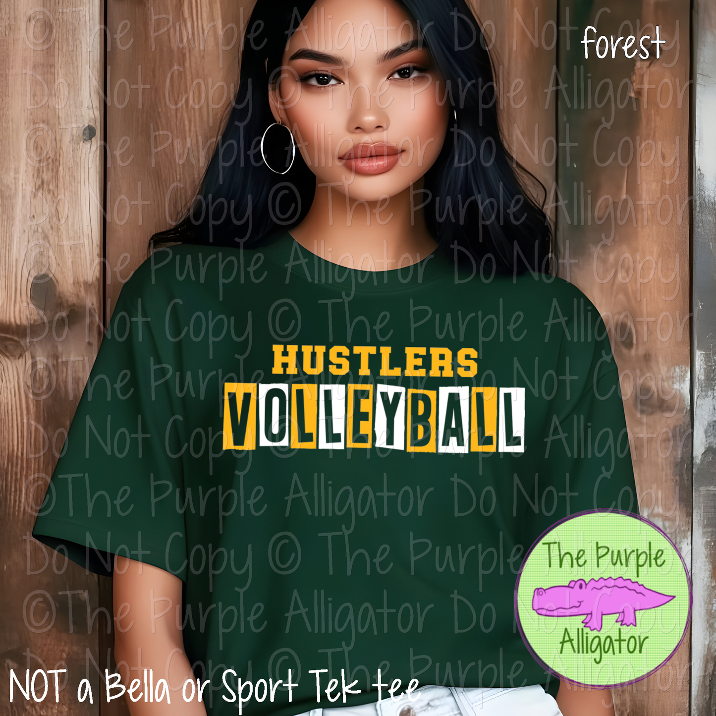 Hustlers Volleyball Halftime Mascot School Spirit Wear Team Gear - CHOOSE YOUR DESIGN COLORS - 0525 (d2f TPA)