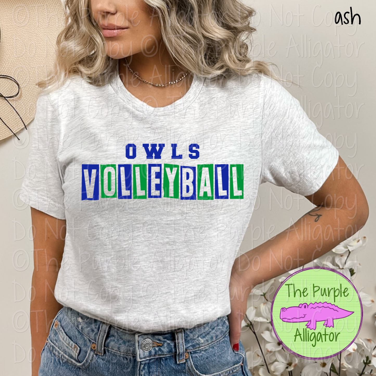 Owls Volleyball Halftime Mascot School Spirit Wear Team Gear - CHOOSE YOUR DESIGN COLORS - 0525 (d2f TPA)