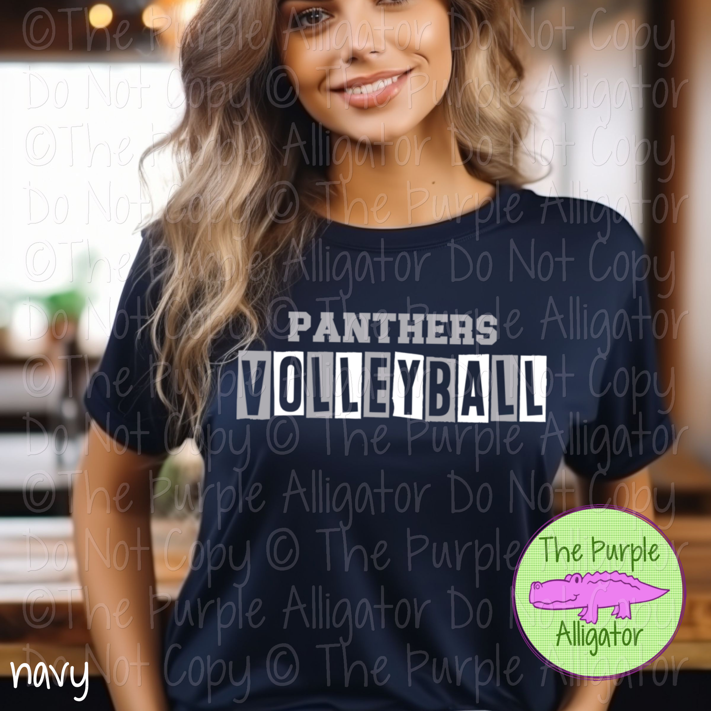Panthers Volleyball Halftime Mascot School Spirit Wear Team Gear - CHOOSE YOUR DESIGN COLORS - 0525 (d2f TPA)