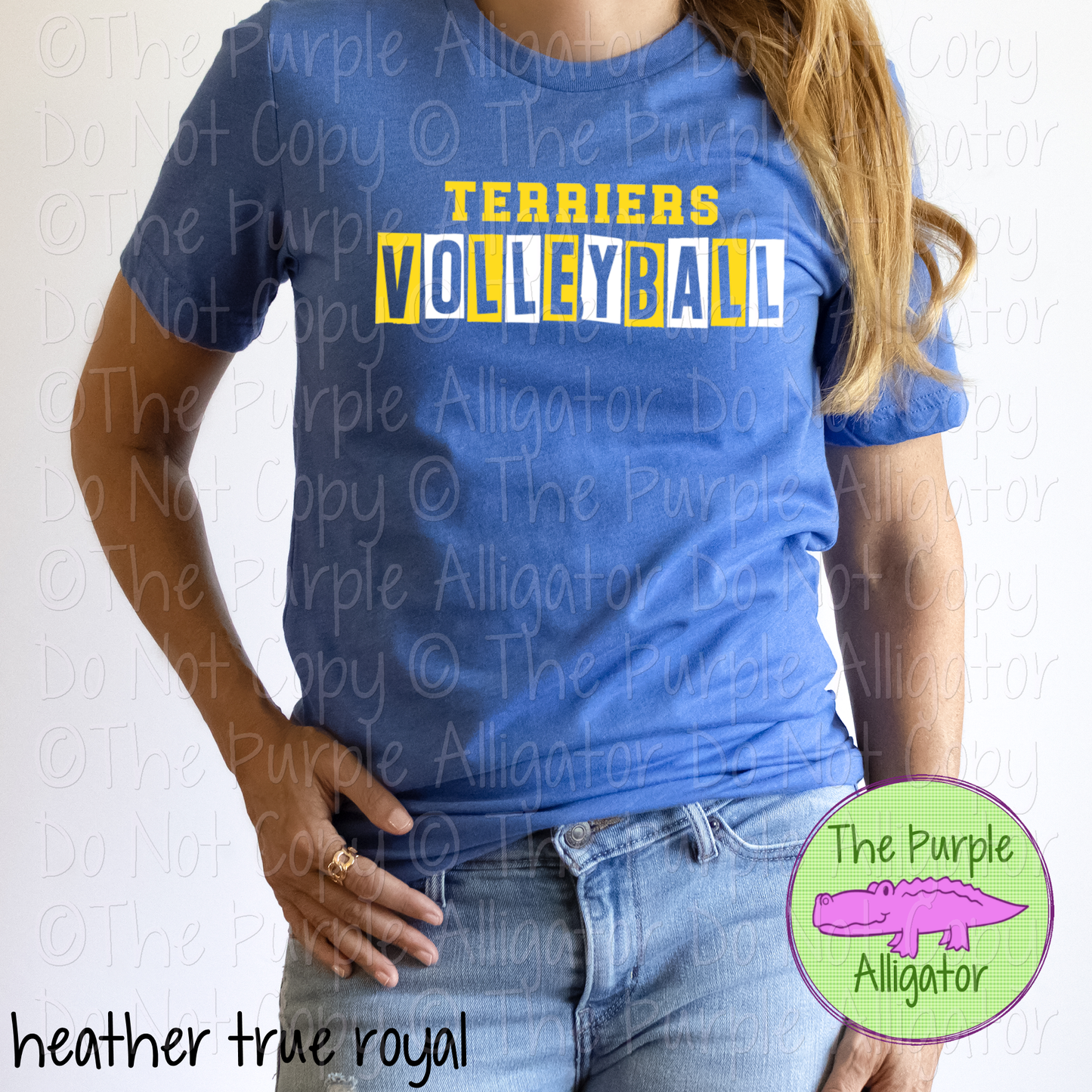 Terriers Volleyball Halftime – Bold Two-Color Mascot Sports Spirit Wear Design - CHOOSE YOUR DESIGN COLORS - 0525 (d2f TPA)