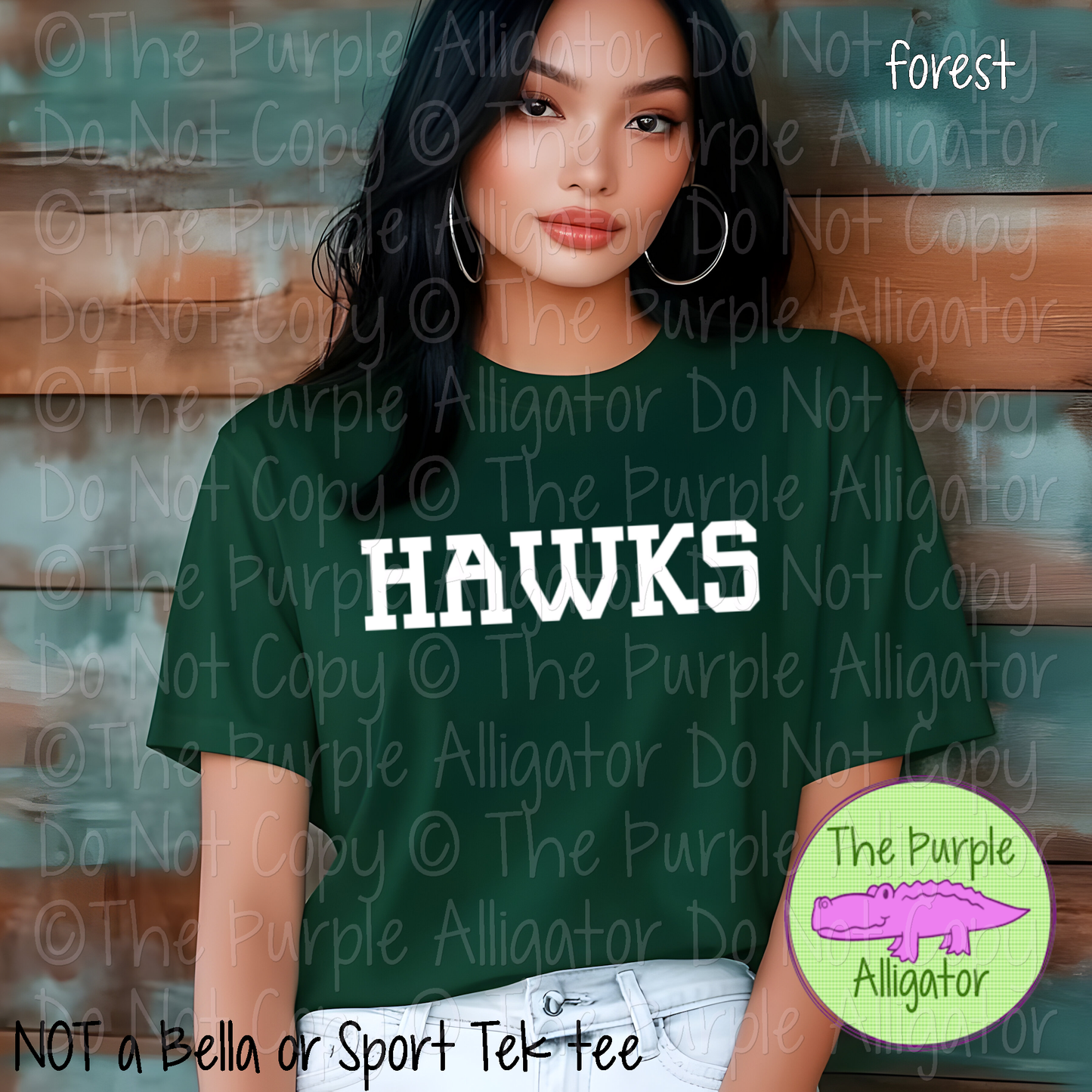 Hawks Varsity Slab | Bold School Spirit Apparel for Students, Staff & Fans - CHOOSE YOUR DESIGN COLOR 0725 (d2f TPA)