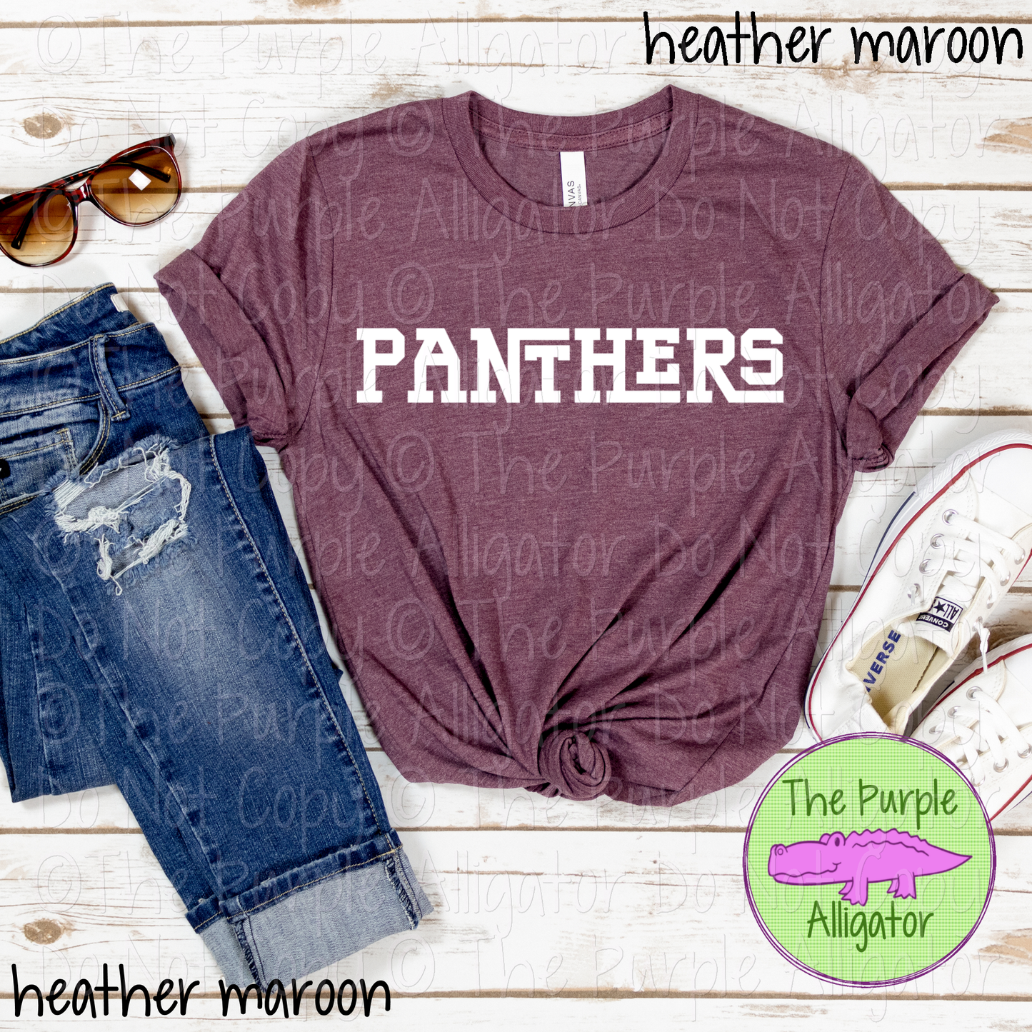 Panthers Varsity Slab Funky | Bold & Playful Spirit Wear for Students, Staff & Fans - CHOOSE YOUR DESIGN COLOR 0725 (d2f TPA)