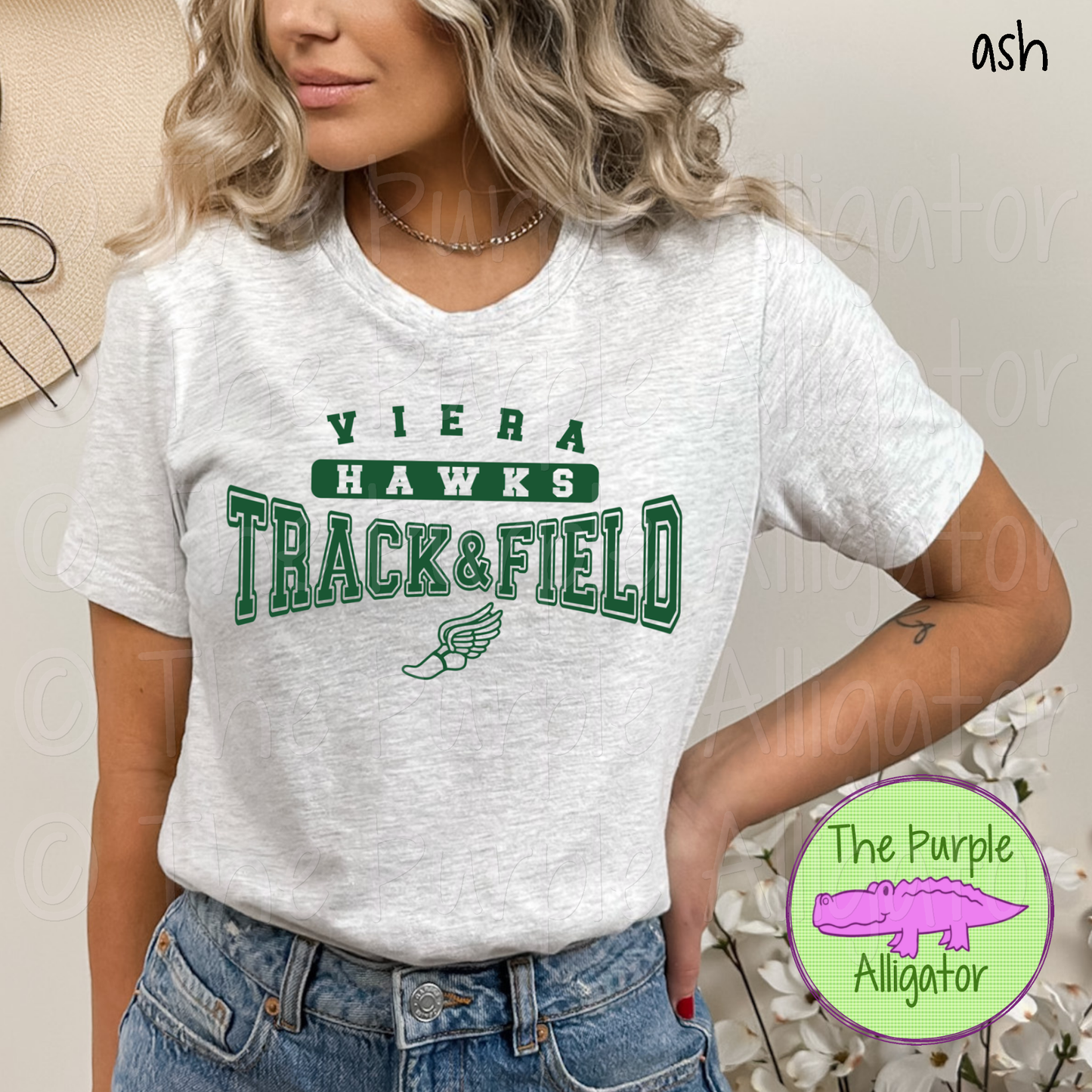 Viera Hawks Track & Field SC3 Mascot School Spirit - CHOOSE YOUR DESIGN COLOR (d2f TPA)