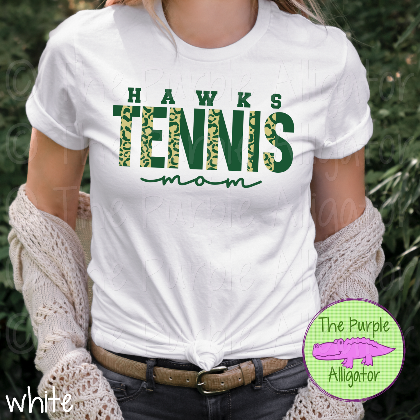 Hawks Tennis Mom SC8 Mascot School Spirit - CHOOSE YOUR DESIGN COLORS (d2f TPA)