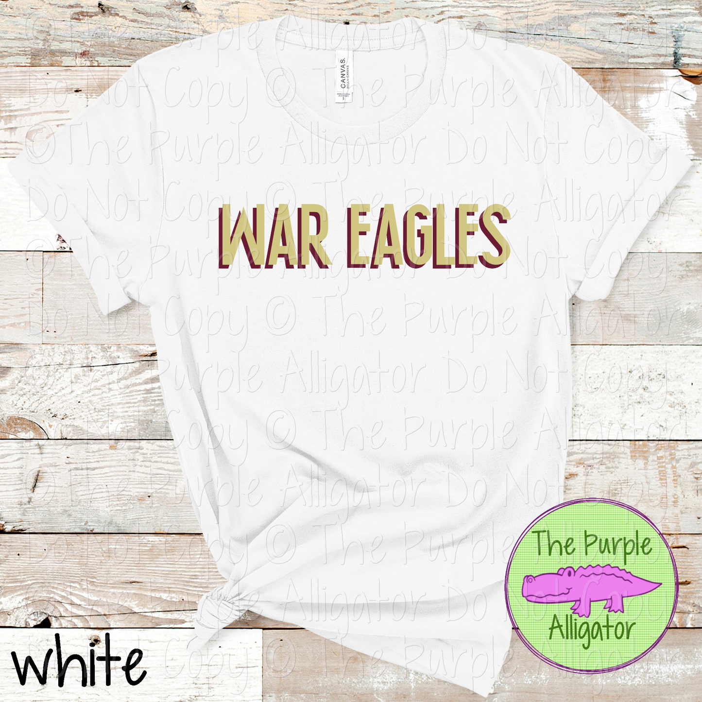 War Eagles NF Two-Tone Offset Spirit Design | Bold Two-Color Offset Text Design | CHOOSE YOUR DESIGN COLORS 0825 (d2f TPA)