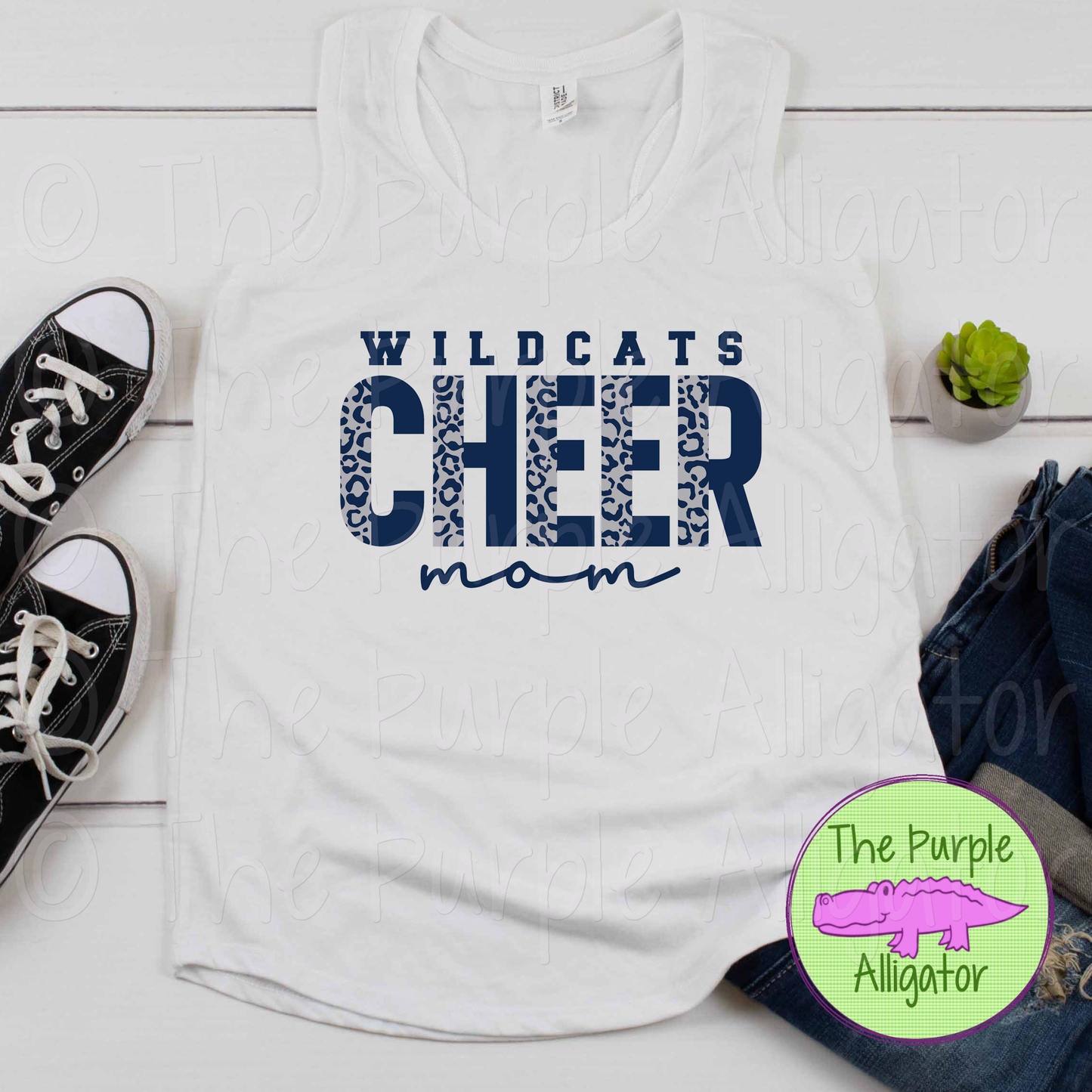 Wildcats Cheer Mom SC51 Mascot School Spirit - CHOOSE YOUR DESIGN COLORS (d2f TPA)