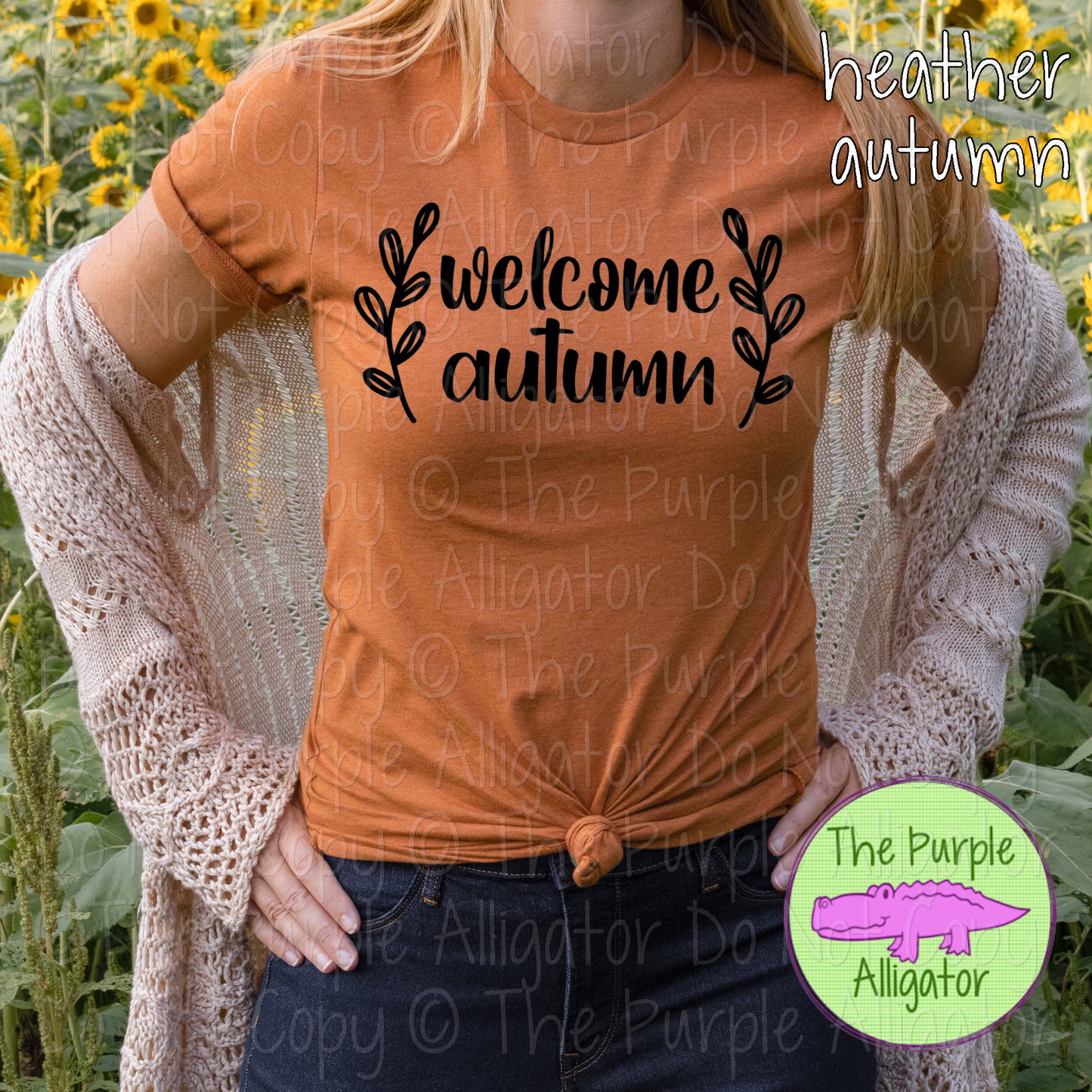 Welcome Autumn Botanical Fall Graphic Tee 1023 RC