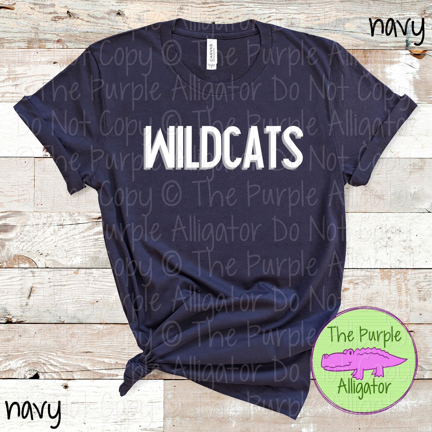 Wildcats NF Two-Tone Offset Spirit Design | Bold Two-Color Offset Text Design | CHOOSE YOUR DESIGN COLORS 0825 (d2f TPA)