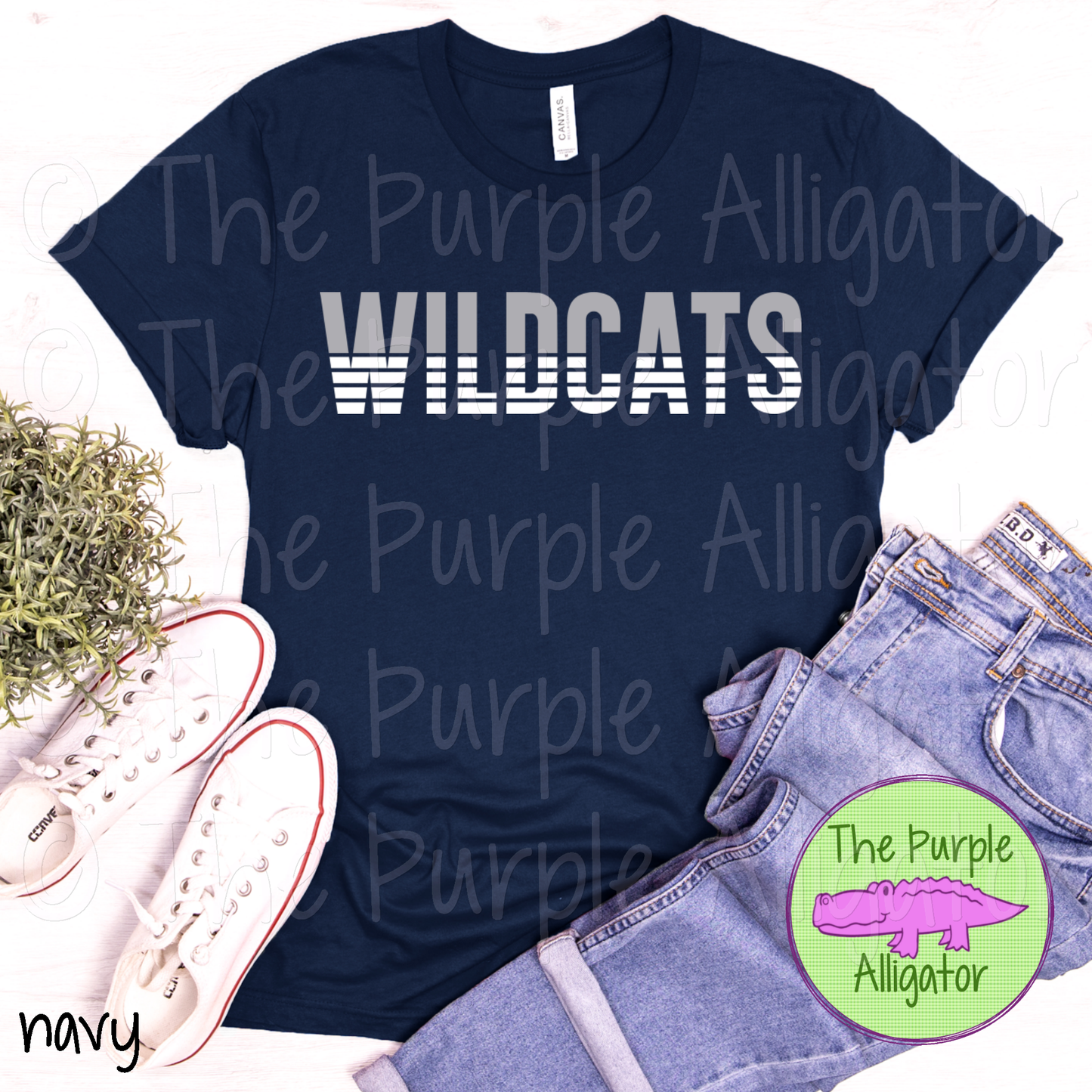 Wildcats Split Alpha Mascot School Spirit - CHOOSE YOUR DESIGN COLORS (d2f TPA)