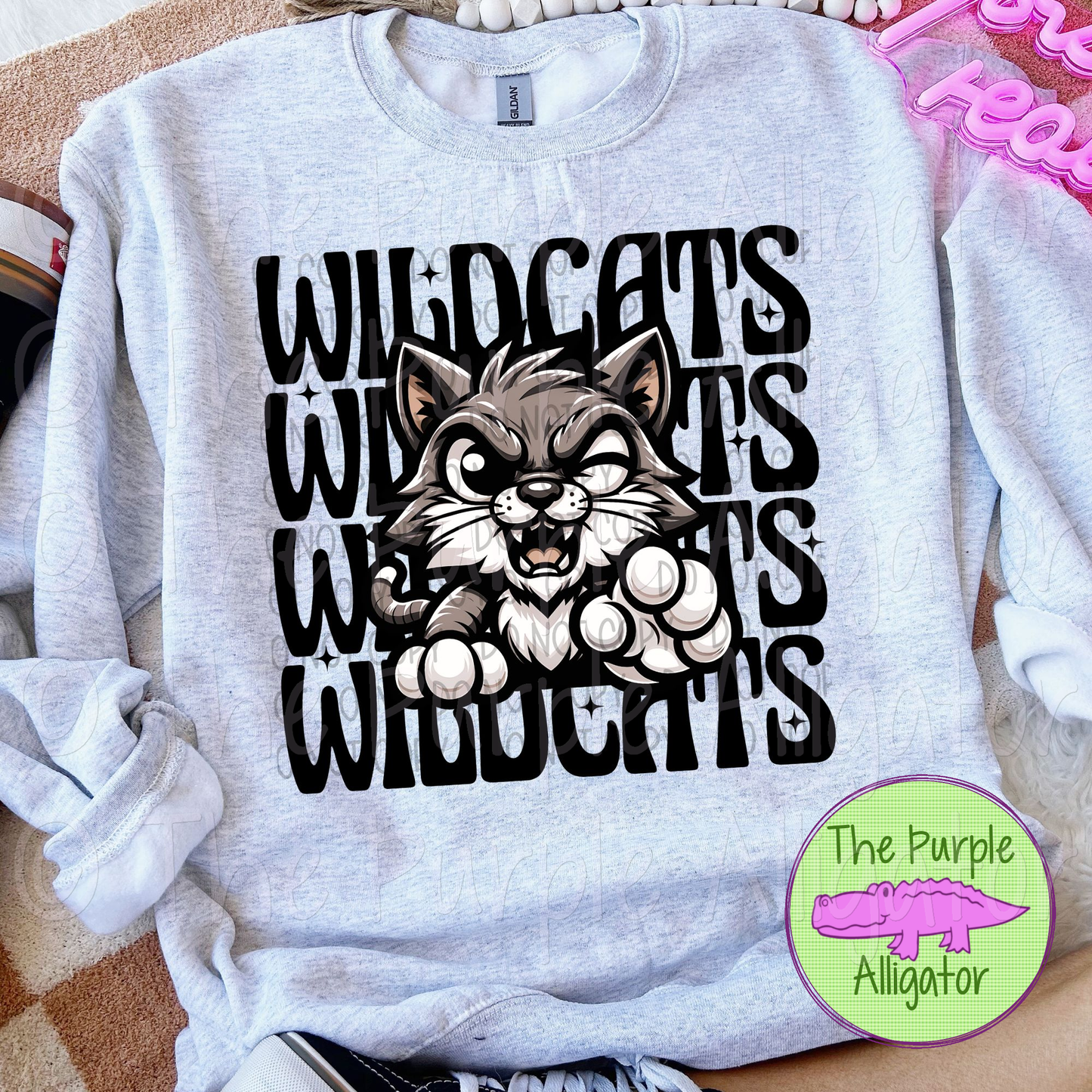 Wildcats Winking Mascot School Spirit (d2f SWD)