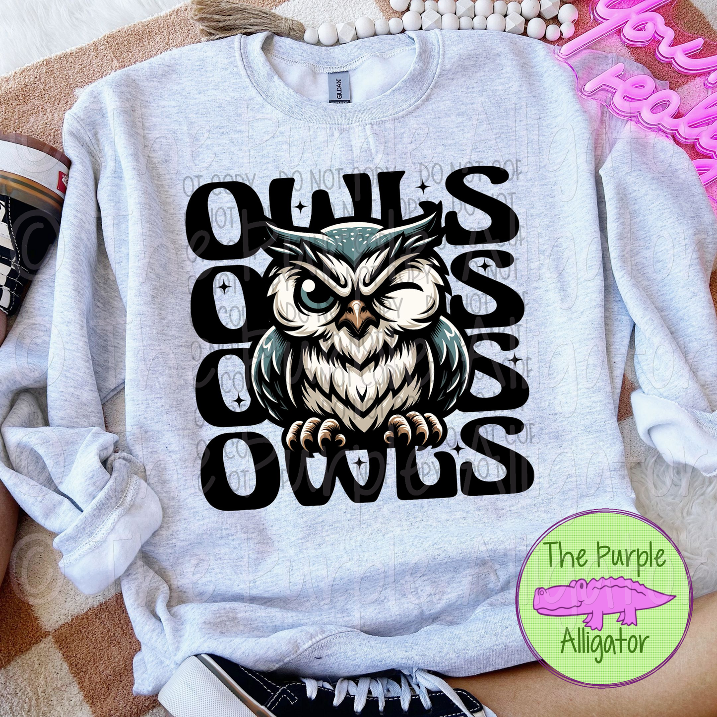 Owls Winking Mascot School Spirit (d2f SWD)