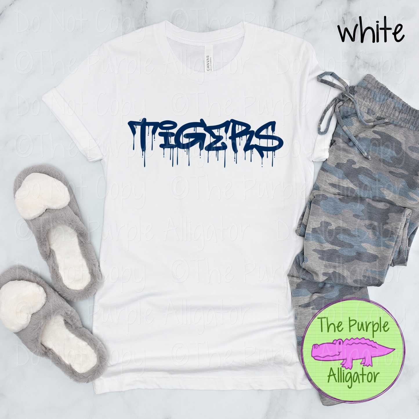 Tigers Wet Paint - The Graffiti Series | Bold Dripping Spirit Design - CHOOSE YOUR TEXT COLOR 1025 (d2f TPA)