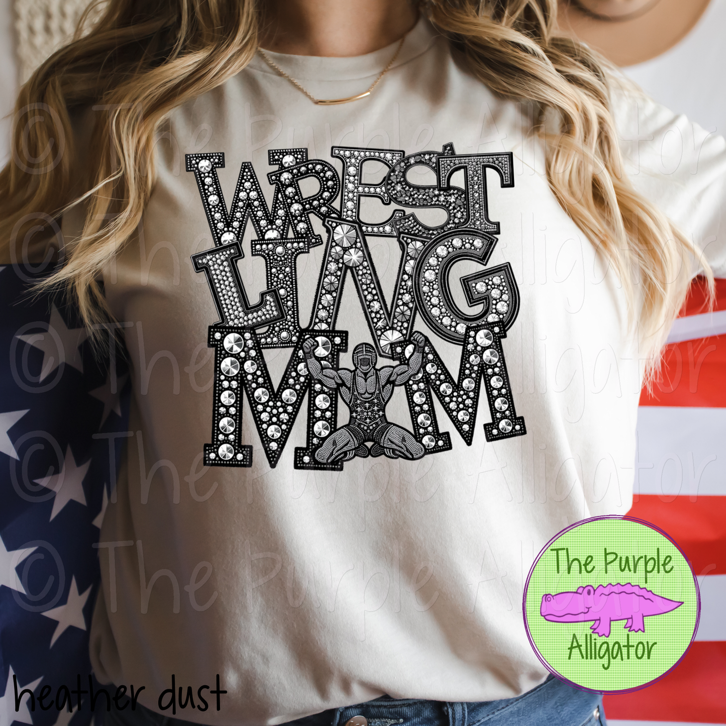 Wrestling Mom Faux Rhinestone (d2f TED)