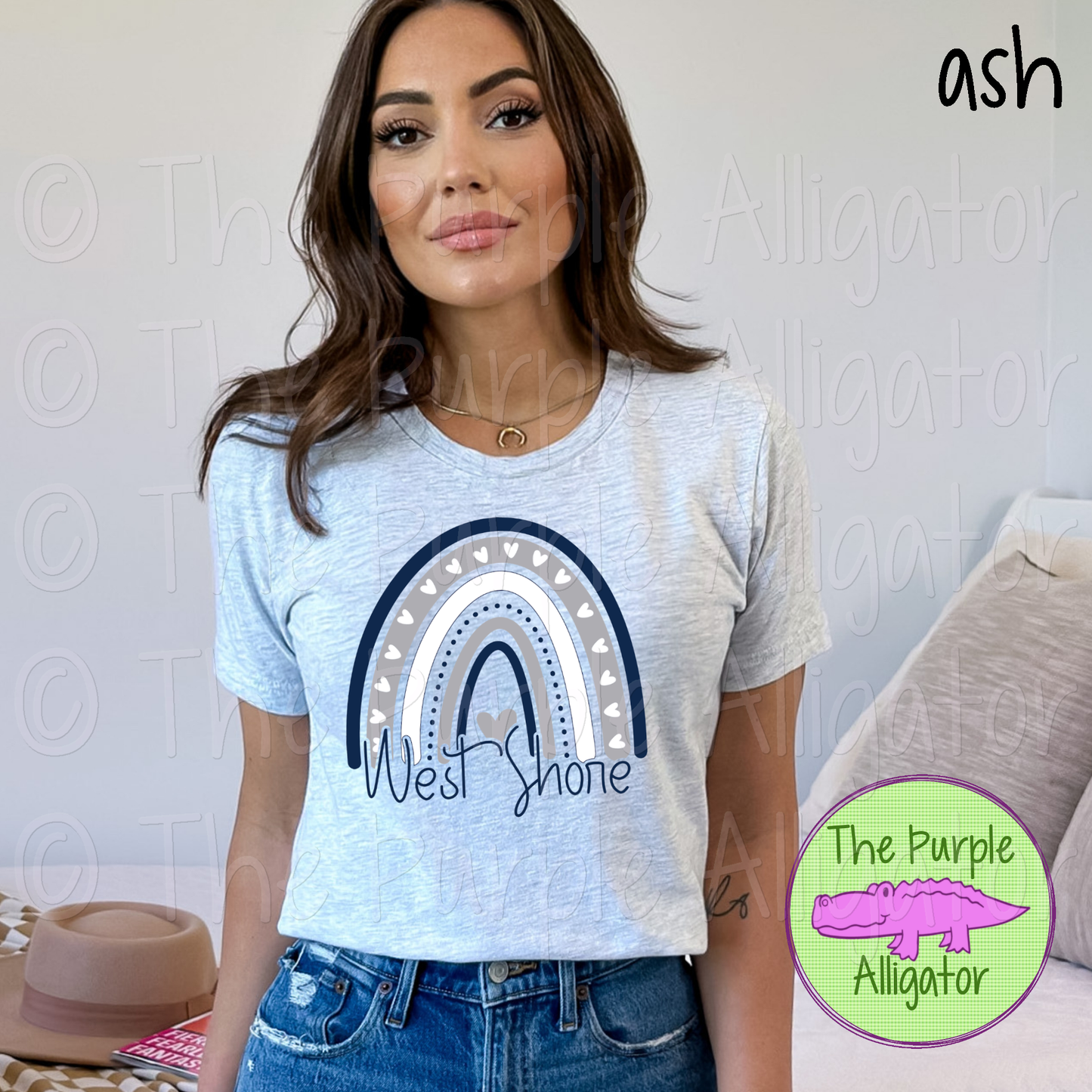 West Shore Boho Rainbow | 3-Color School Rainbow Spirit Wear Design 0824 (d2f TPA)