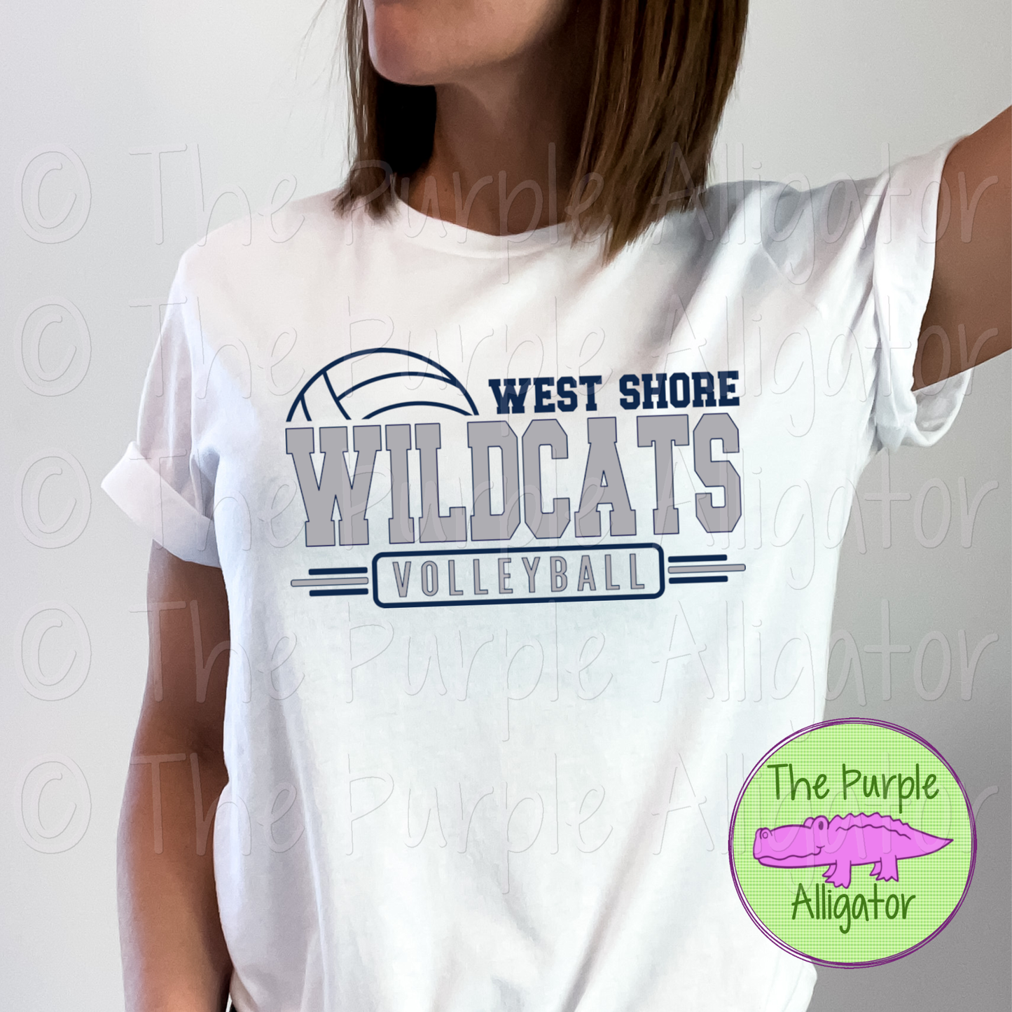 West Shore Wildcats Volleyball SC13 Mascot School Spirit - CHOOSE YOUR DESIGN COLORS (d2f TPA)