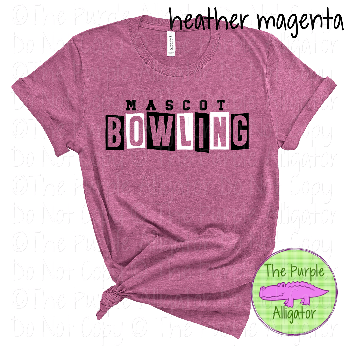YOUR MASCOT Bowling Halftime – The Halftime Series Custom Two-Color Mascot Bowling Spirit Wear 0525 TPA