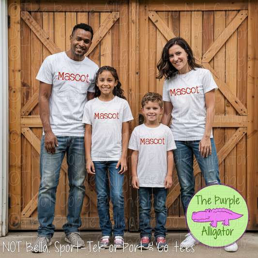 YOUR Mascot Distorted - The Grunge Series | Bold Brush Stroke Spirit Wear Design – Rough Distorted School Style | CHOOSE YOUR TEXT COLOR - 0825 (d2f TPA)