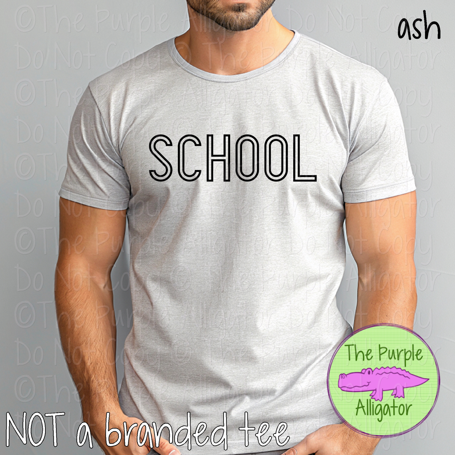 YOUR SCHOOL Iron Line - The Outline Series | Outline Spirit Wear Shirt - Bold Modern Block Design 0226 TPA