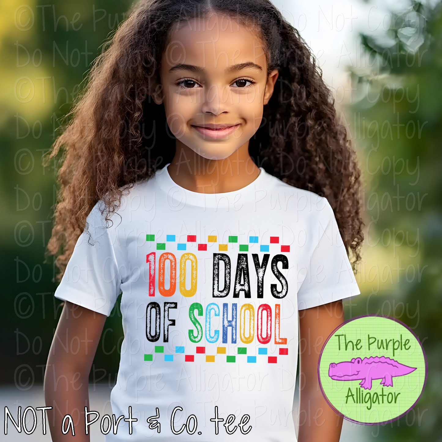 100 Days of School Colorful Grunge Tee - Rainbow Checkerboard Shirt - Milestone Shirt  1125 SD