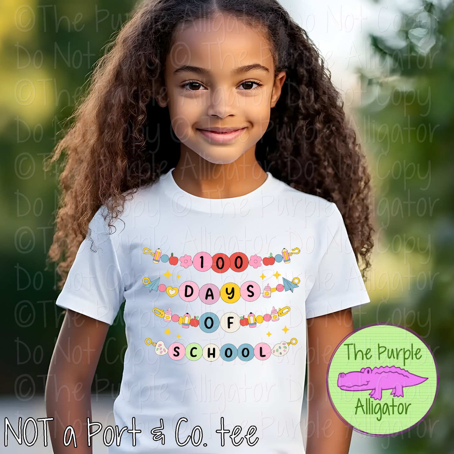 100 Days of School Friendship Bracelet Shirt - Whimsical Bracelet Tee - Milestone Shirt  0125 PC