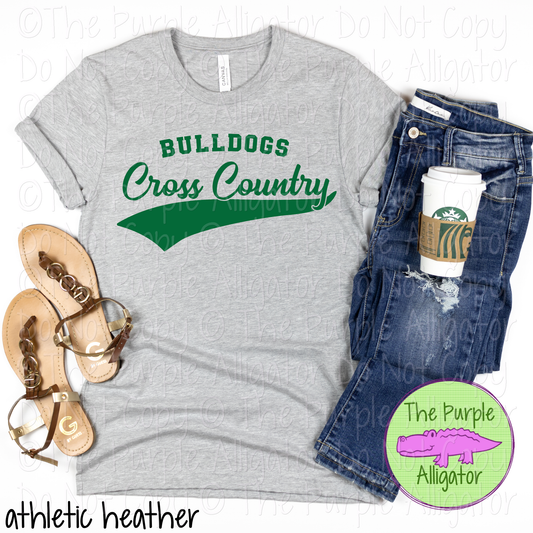 Bulldogs Cross Country Swash SC12 | Mascot School Spirit Design | Custom Mascot Cross Country Apparel | Custom Team Apparel - CHOOSE YOUR DESIGN COLOR - 0725 (d2f TPA)