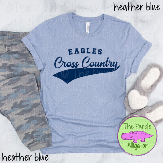 Eagles Cross Country Swash SC12 | Mascot School Spirit Design | Custom Mascot Cross Country Apparel | Custom Team Apparel - CHOOSE YOUR DESIGN COLOR - 0725 (d2f TPA)