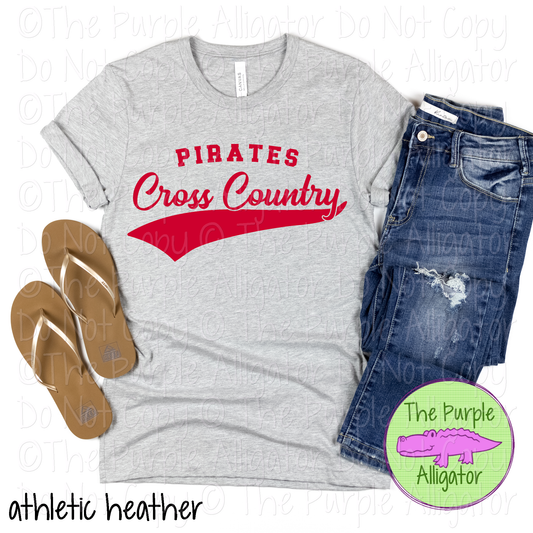 Pirates Cross Country Swash SC12 | Mascot School Spirit Design | Custom Mascot Cross Country Apparel | Custom Team Apparel - CHOOSE YOUR DESIGN COLOR - 0725 (d2f TPA)