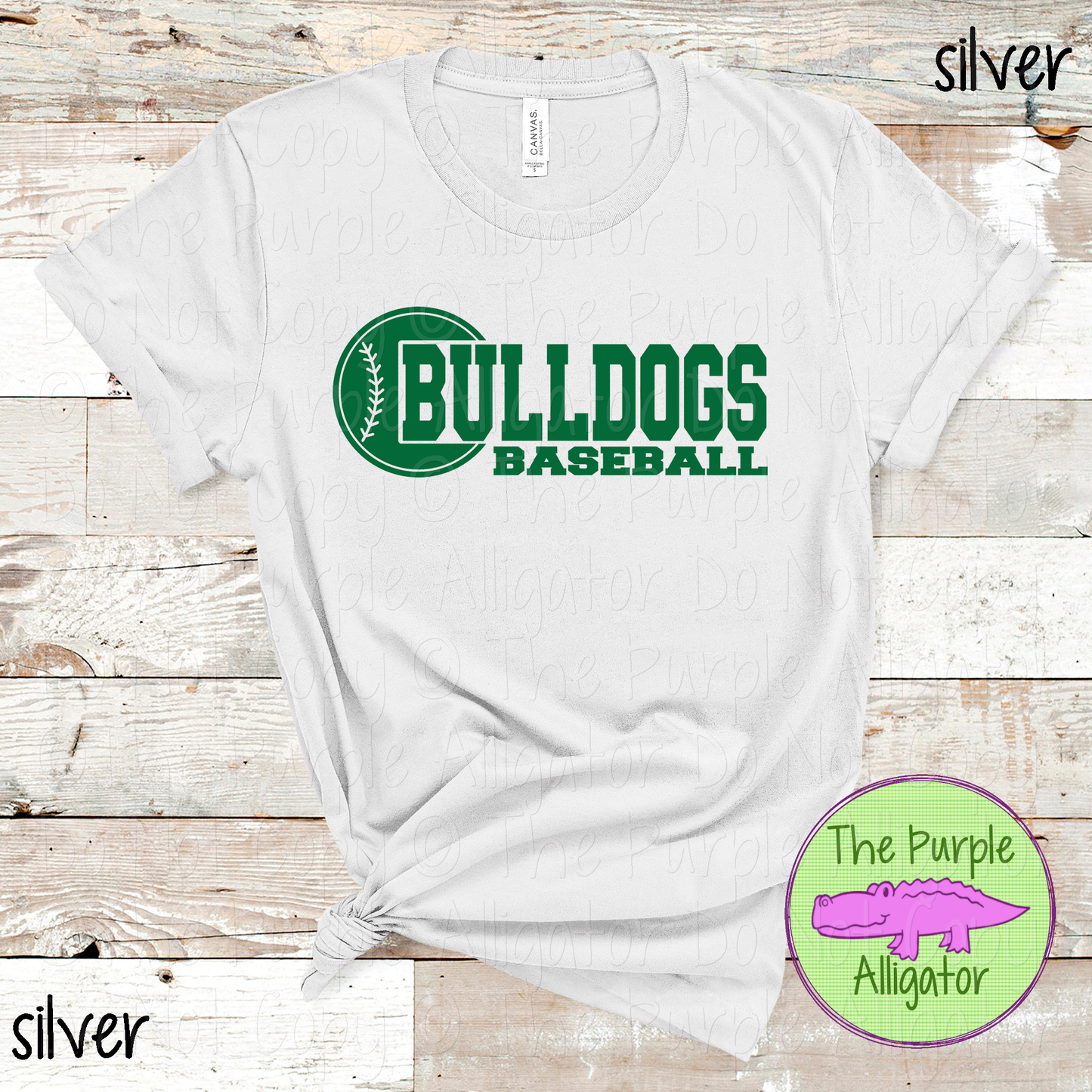 Bulldogs Baseball 12 - Custom Baseball Team Spirit Wear Tee Mascot Apparel 0126 TPA
