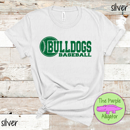 Bulldogs Baseball 12 - Custom Baseball Team Spirit Wear Tee Mascot Apparel 0126 TPA