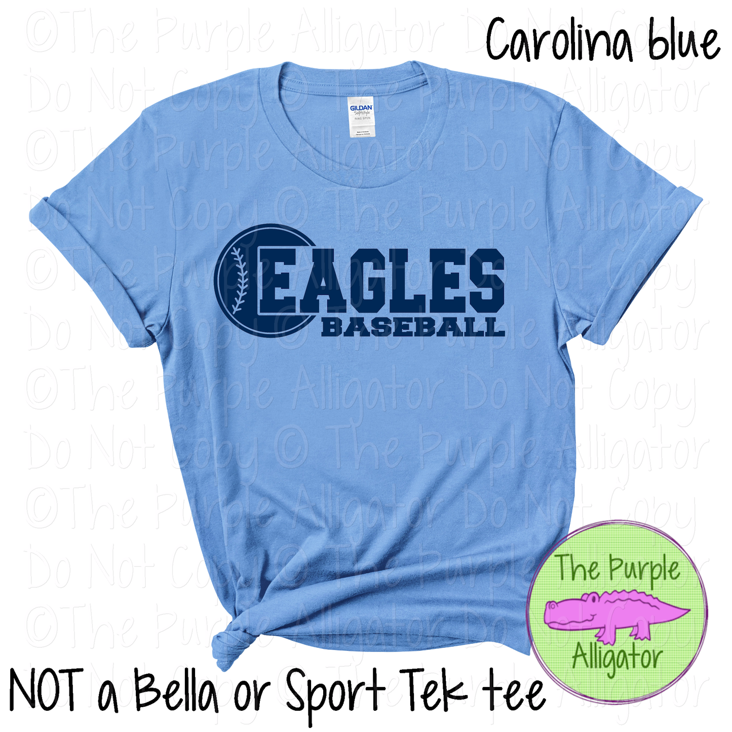 Eagles Baseball 12 - Custom Baseball Team Spirit Wear Tee Mascot Apparel 0126 TPA