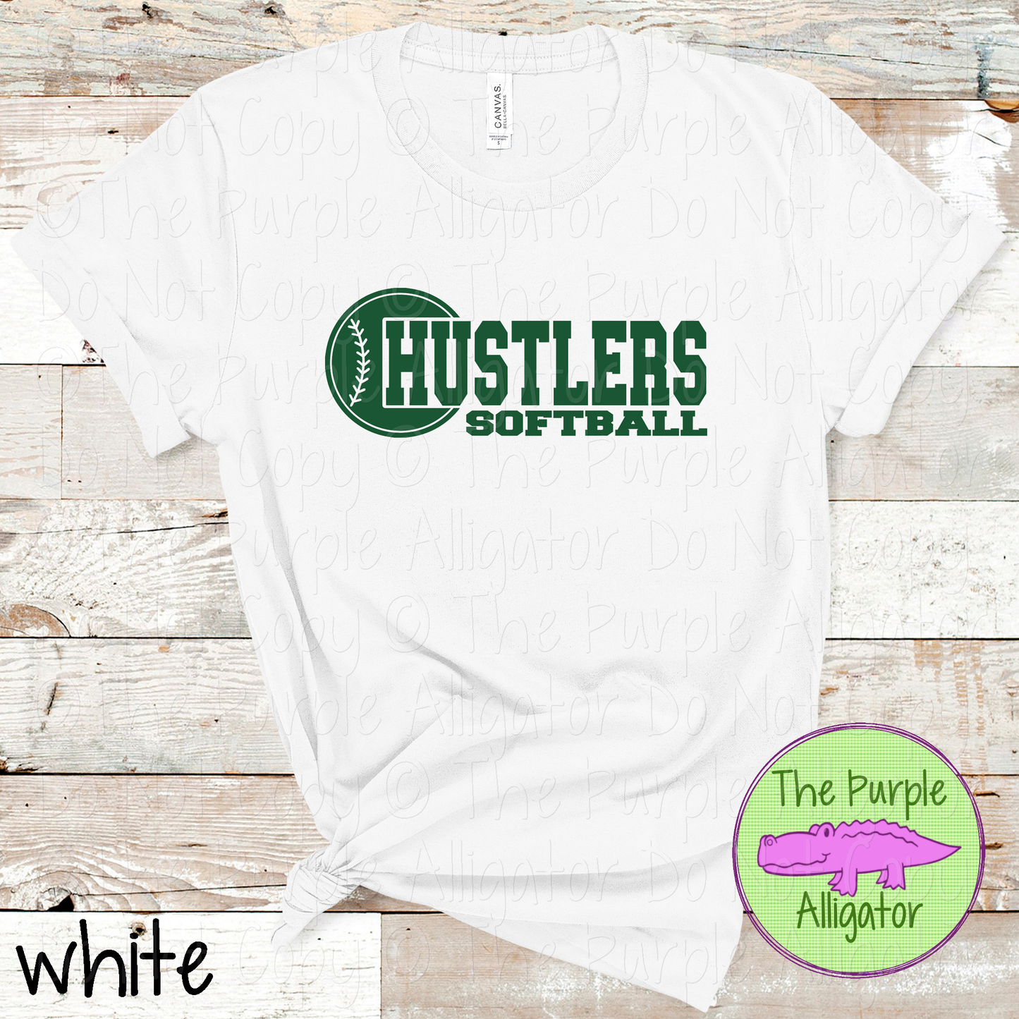 Hustlers Softball 12 Classic Varsity Softball Spirit Wear Tee | Single Custom Color 0226 TPA