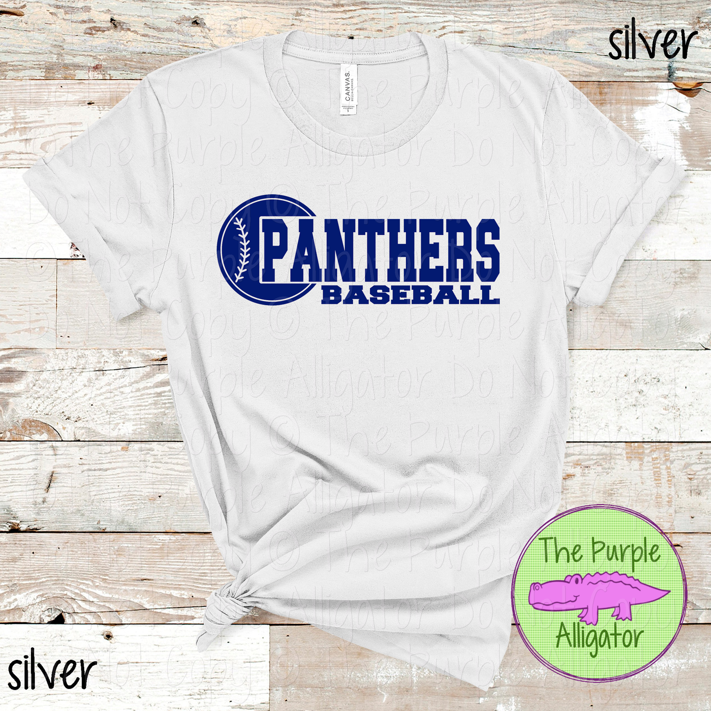 Panthers Baseball 12 - Custom Baseball Team Spirit Wear Tee Mascot Apparel 0126 TPA