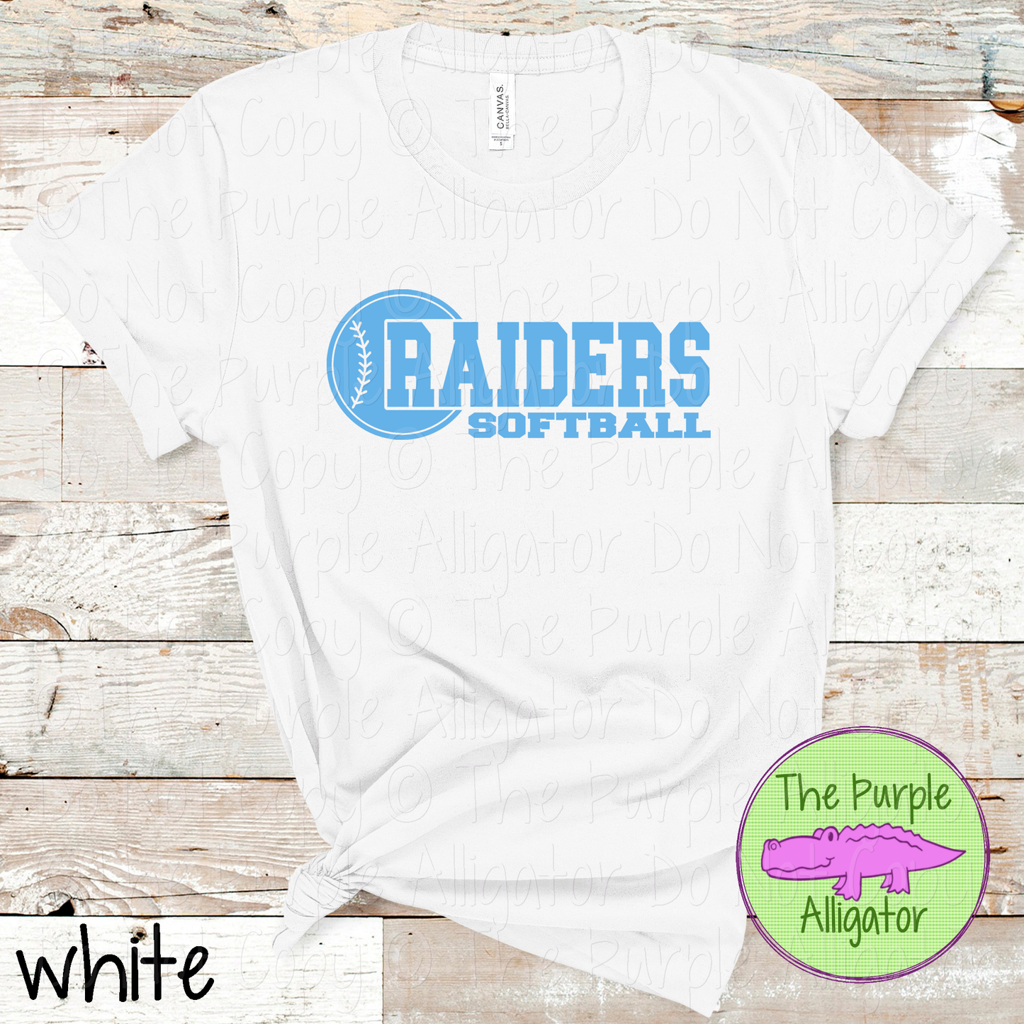 Raiders Softball 12 Classic Varsity Softball Spirit Wear Tee | Single Custom Color 0226 TPA