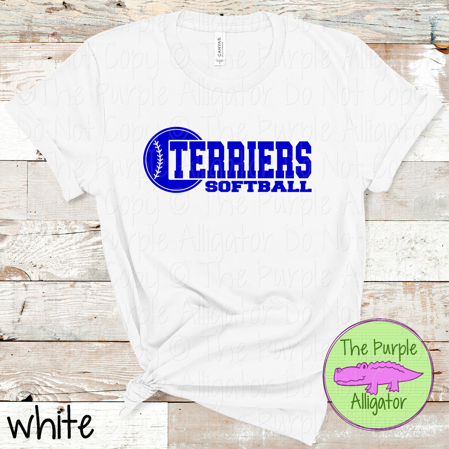 Terriers Softball 12 Classic Varsity Softball Spirit Wear Tee | Single Custom Color 0226 TPA